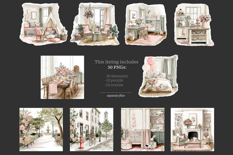 Mothers Day Clip Art | Mom and Baby PNG | Love You Mom Image SVG GlamArtZhanna 