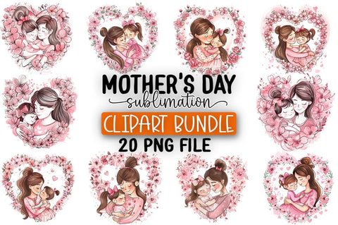 Mother's Day Clipart Bundle SVG CraftingStudio 