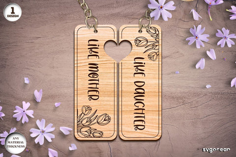 Mother's Day Couple Keychaine Bundle SVG SvgOcean 