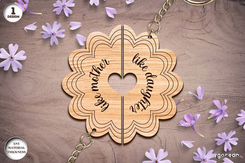 Mother's Day Couple Keychaine Bundle SVG SvgOcean 