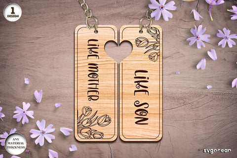 Mother's Day Couple Keychaine Bundle SVG SvgOcean 