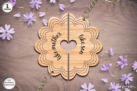 Mother's Day Couple Keychaine Bundle SVG SvgOcean 