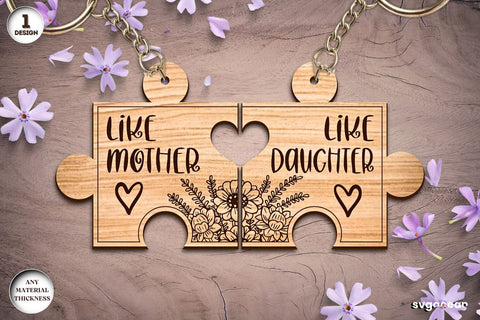 Mother's Day Couple Keychaine Bundle SVG SvgOcean 