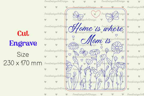 Mothers day cutting board, Gift for Mom, Laser cut SVG AnastasiyaArtDesign 
