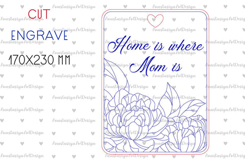 Mothers day cutting board, Kitchen sign laser engraving SVG AnastasiyaArtDesign 