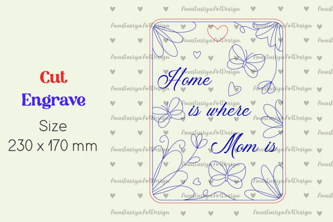 Mothers day cutting board, Mom gift laser cut SVG AnastasiyaArtDesign 