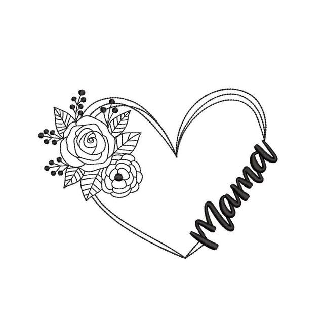 Mother's Day Embroidery Design, Gift for Mom Embroidery File, 4 sizes, Instant Download Embroidery/Applique DESIGNS Nino Nadaraia 
