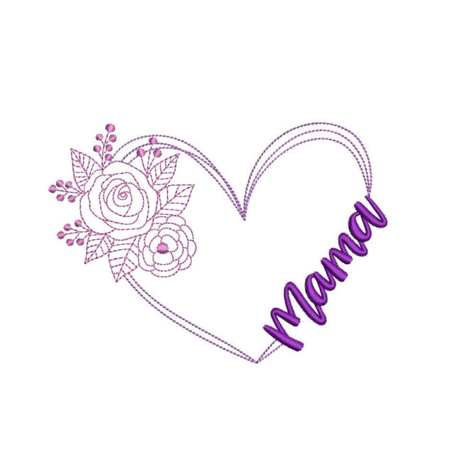 Mother's Day Embroidery Design, Gift for Mom Embroidery File, 4 sizes, Instant Download Embroidery/Applique DESIGNS Nino Nadaraia 