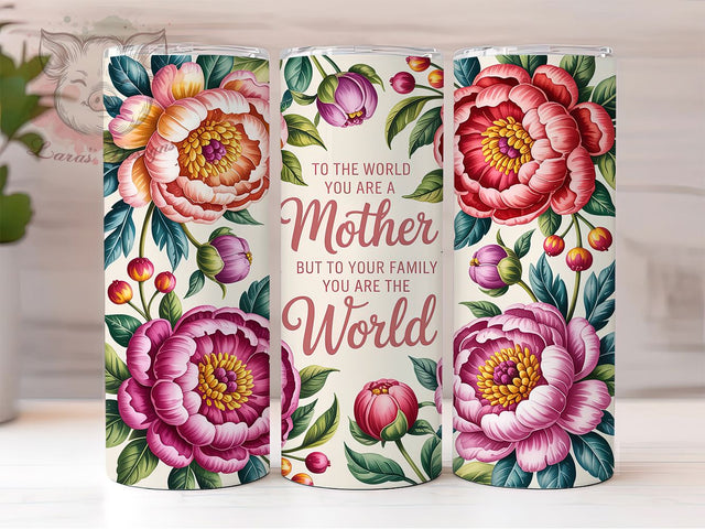Mother’s Day Family Quote 20oz Tumbler, Family Quote, Mom Gift, Inspirational Saying, Love Theme, 20oz Tumbler Wrap, Sublimation PNG Sublimation Lara' s Designs 