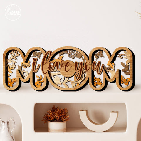 Mothers Day Fathers Day SVG Laser Cut Files Bundle - Set Of 12 Mom Dad Family Sign Laser Cut Template DXF AI CDR SVG LaserCutano 