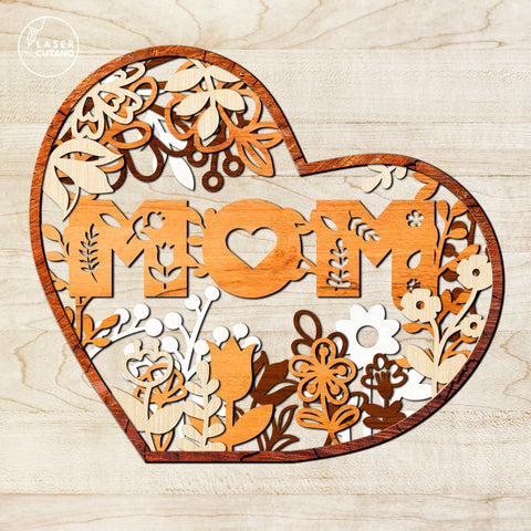 Mothers Day Fathers Day SVG Laser Cut Files Bundle - Set Of 12 Mom Dad Family Sign Laser Cut Template DXF AI CDR SVG LaserCutano 