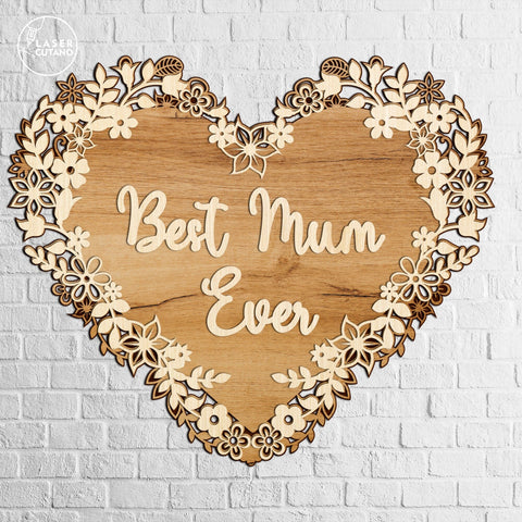 Mothers Day Fathers Day SVG Laser Cut Files Bundle - Set Of 12 Mom Dad Family Sign Laser Cut Template DXF AI CDR SVG LaserCutano 