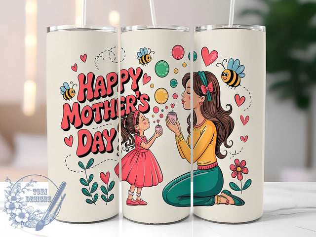 Mother’s Day Floral Gift Tumbler Wrap, Floral Mom Tumbler, 20oz Mom Gift Tumbler, Sublimation Mother’s Day Cup, Personalized Mom Tumbler, Spring Floral Tumbler Design, Best Mom Ever Tumbler Sublimation ToriDesigns 