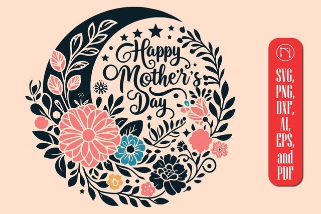 Mother's Day Floral SVG Cut File SVG MD JOYNAL ABDIN 