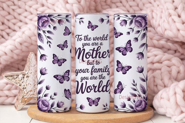 Mother's Day Floral Tumbler Wrap Sublimation DesignSVG 