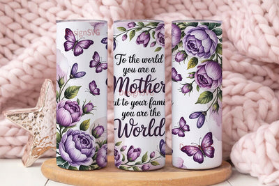 Mother's Day Floral Tumbler Wrap Sublimation DesignSVG 