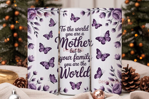 Mother's Day Floral Tumbler Wrap Sublimation DesignSVG 