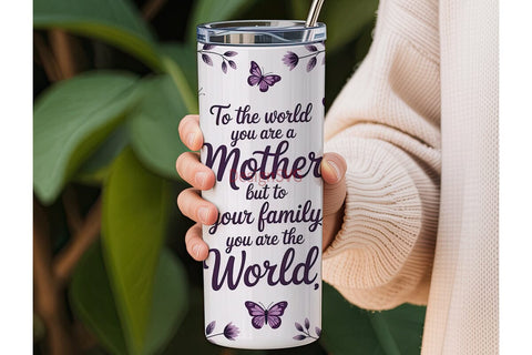 Mother's Day Floral Tumbler Wrap Sublimation DesignSVG 