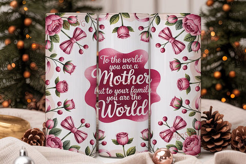 Mother's Day Floral Tumbler Wrap Sublimation DesignSVG 