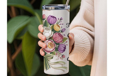 Mother's Day Floral Tumbler Wrap Sublimation DesignSVG 