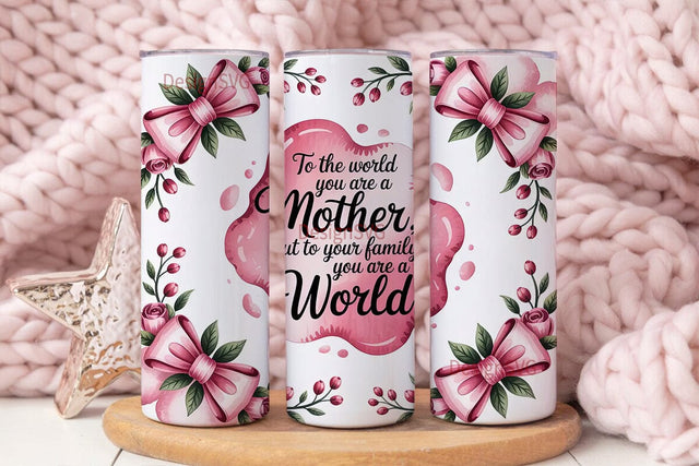 Mother's Day Floral Tumbler Wrap Sublimation DesignSVG 