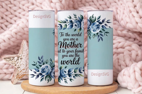 Mother's Day Floral Tumbler Wrap Sublimation DesignSVG 