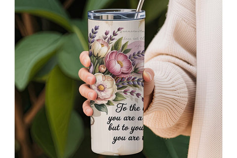Mother's Day Floral Tumbler Wrap Sublimation DesignSVG 