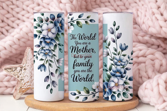 Mother's Day Floral Tumbler Wrap Sublimation DesignSVG 