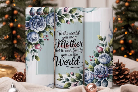 Mother's Day Floral Tumbler Wrap Sublimation DesignSVG 