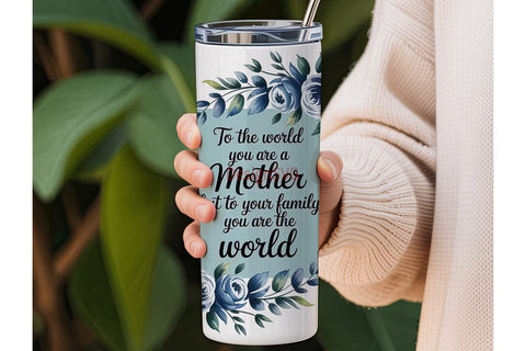 Mother's Day Floral Tumbler Wrap Sublimation DesignSVG 