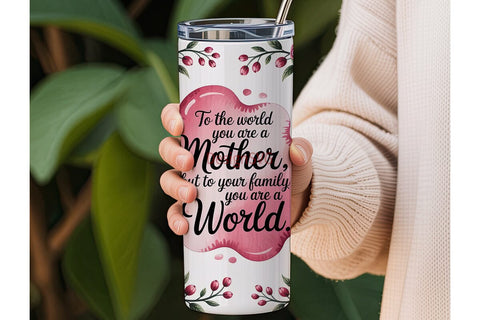 Mother's Day Floral Tumbler Wrap Sublimation DesignSVG 