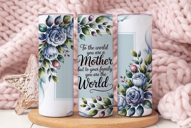 Mother's Day Floral Tumbler Wrap Sublimation DesignSVG 