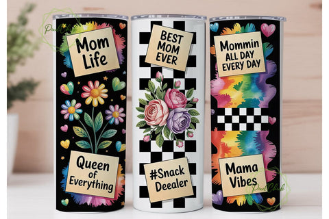 Mother's Day Floral Tumbler Wrap Sublimation PixelChick 