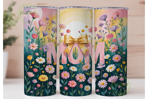 Mother's Day Floral Tumbler Wrap Sublimation PixelChick 