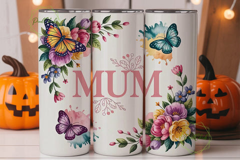 Mother's Day Floral Tumbler Wrap Sublimation PixelChick 