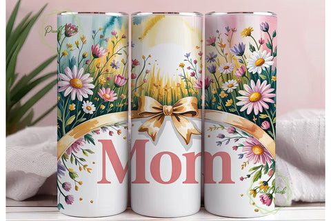 Mother's Day Floral Tumbler Wrap Sublimation PixelChick 