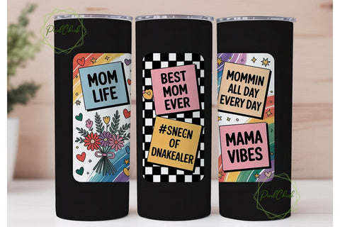 Mother's Day Floral Tumbler Wrap Sublimation PixelChick 