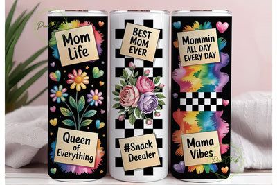 Mother's Day Floral Tumbler Wrap Sublimation PixelChick 