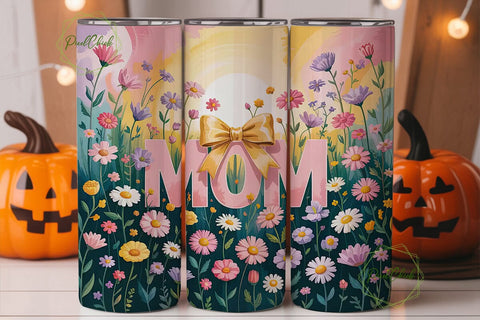 Mother's Day Floral Tumbler Wrap Sublimation PixelChick 
