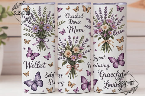 Mother's Day Floral Tumbler Wrap Sublimation sassyprint 