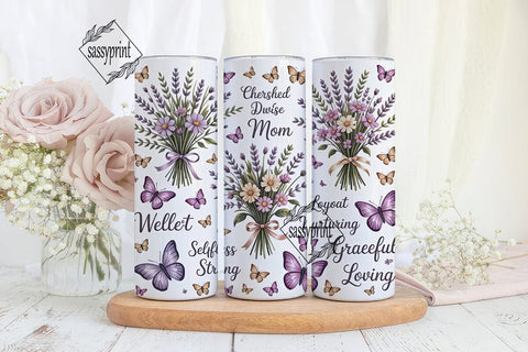 Mother's Day Floral Tumbler Wrap Sublimation sassyprint 