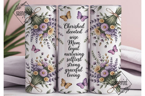 Mother's Day Floral Tumbler Wrap Sublimation sassyprint 