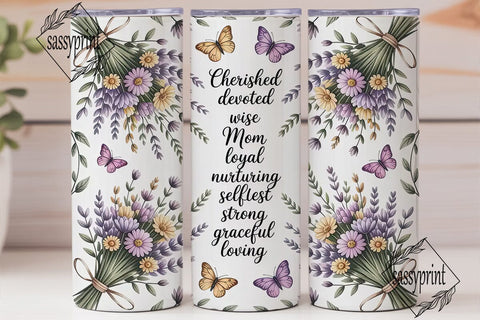 Mother's Day Floral Tumbler Wrap Sublimation sassyprint 