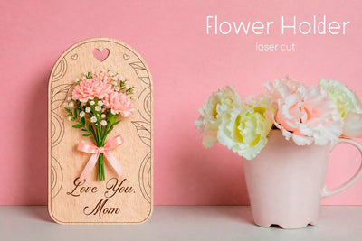 Mothers Day flower holder svg, Love you Mom gift tag SVG AnastasiyaArtDesign 