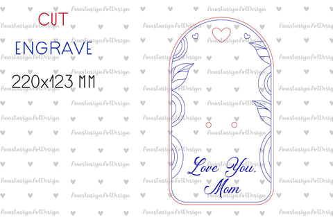 Mothers Day flower holder svg, Love you Mom gift tag SVG AnastasiyaArtDesign 