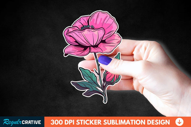 Mother's Day Flower Sticker Clipart Sublimation Regulrcrative 