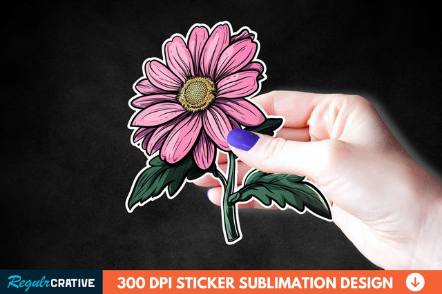 Mother's Day Flower Sticker Clipart Sublimation Regulrcrative 