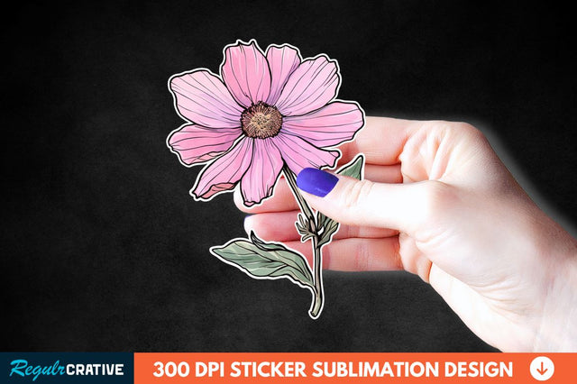 Mother's Day Flower Sticker Clipart Sublimation Regulrcrative 