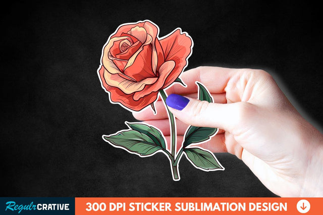 Mother's Day Flower Sticker Clipart Sublimation Regulrcrative 