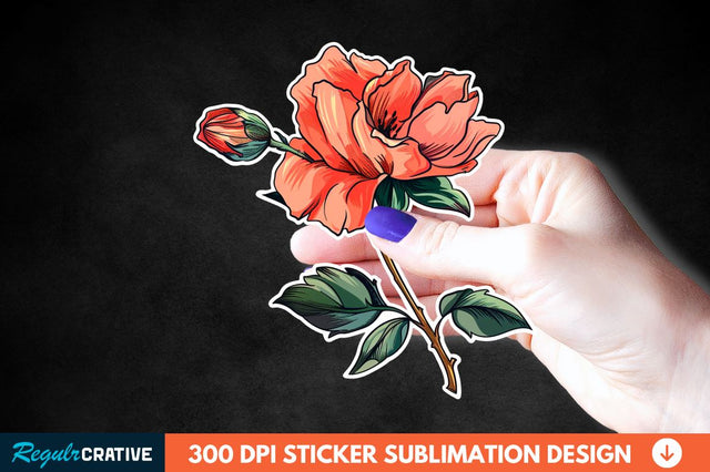 Mother's Day Flower Sticker Clipart Sublimation Regulrcrative 